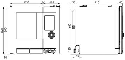 Rozměry konvektomatu LAINOX Naboo 071