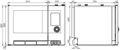 Rozměry konvektomatu LAINOX Naboo 072